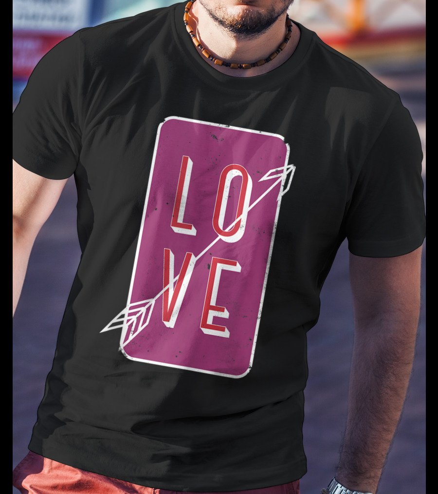 Vintage Arrow Love Classic Romantic Couple T-Shirt