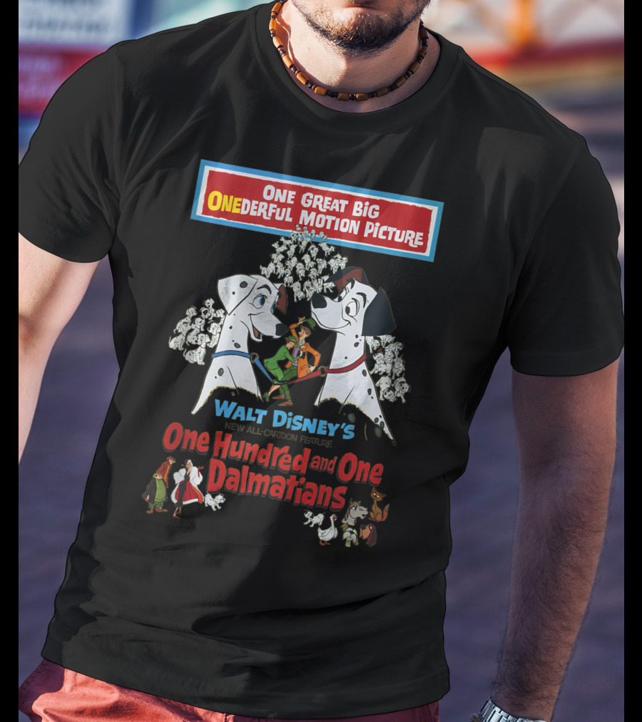 Walt Disney's One Hundred And One Dalmatians One Great Big ONEDERFUL Motion Picture T-Shirt