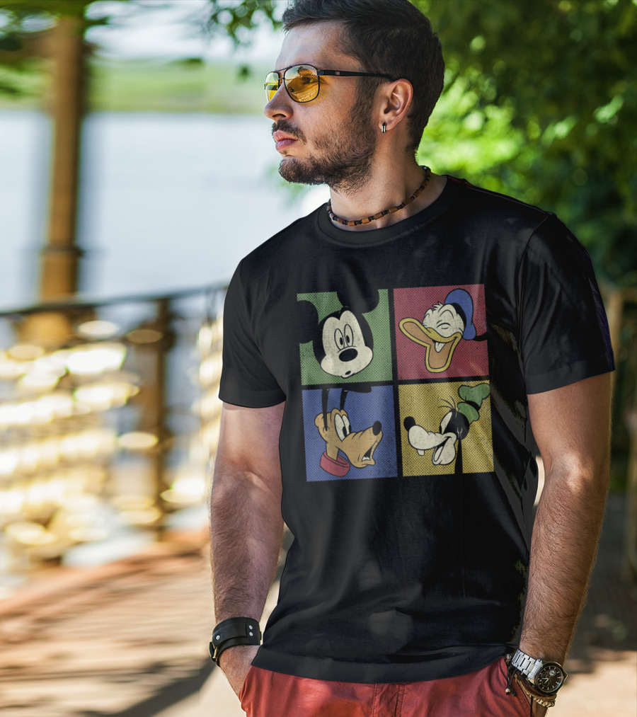 Mickey Mouse And Friends Classic Comic Style Quartet T-Shirt