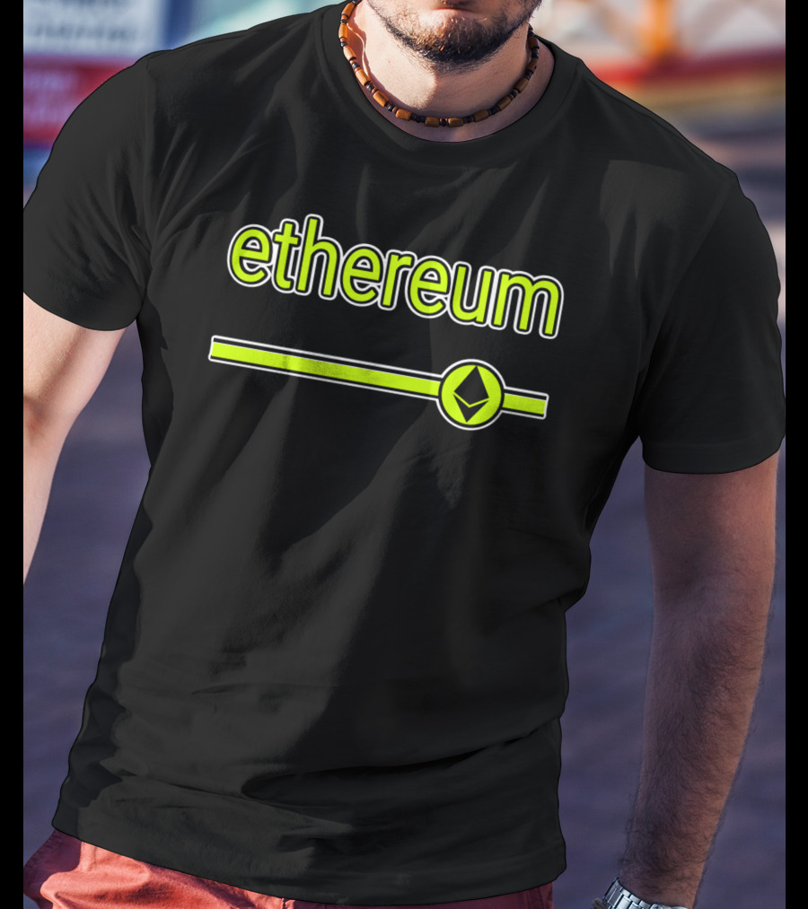 Ethereum Stripe Vintage Classic Eth Symbol Retro T-Shirt