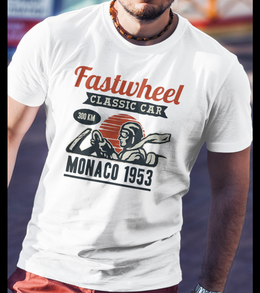 Fastwheel Classic Car Monaco 1953 300 KM T-Shirt