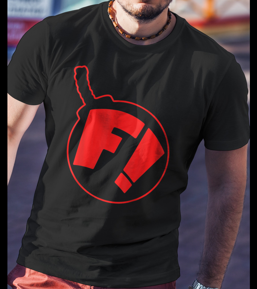 Ferretbomb Classic Red Reverse Logo Bomb Icon F T-Shirt