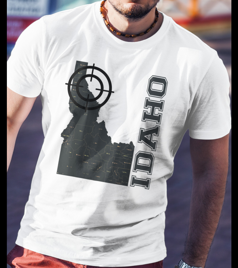 Idaho Maps Target Overlay Classic Vintage Fun T-Shirt