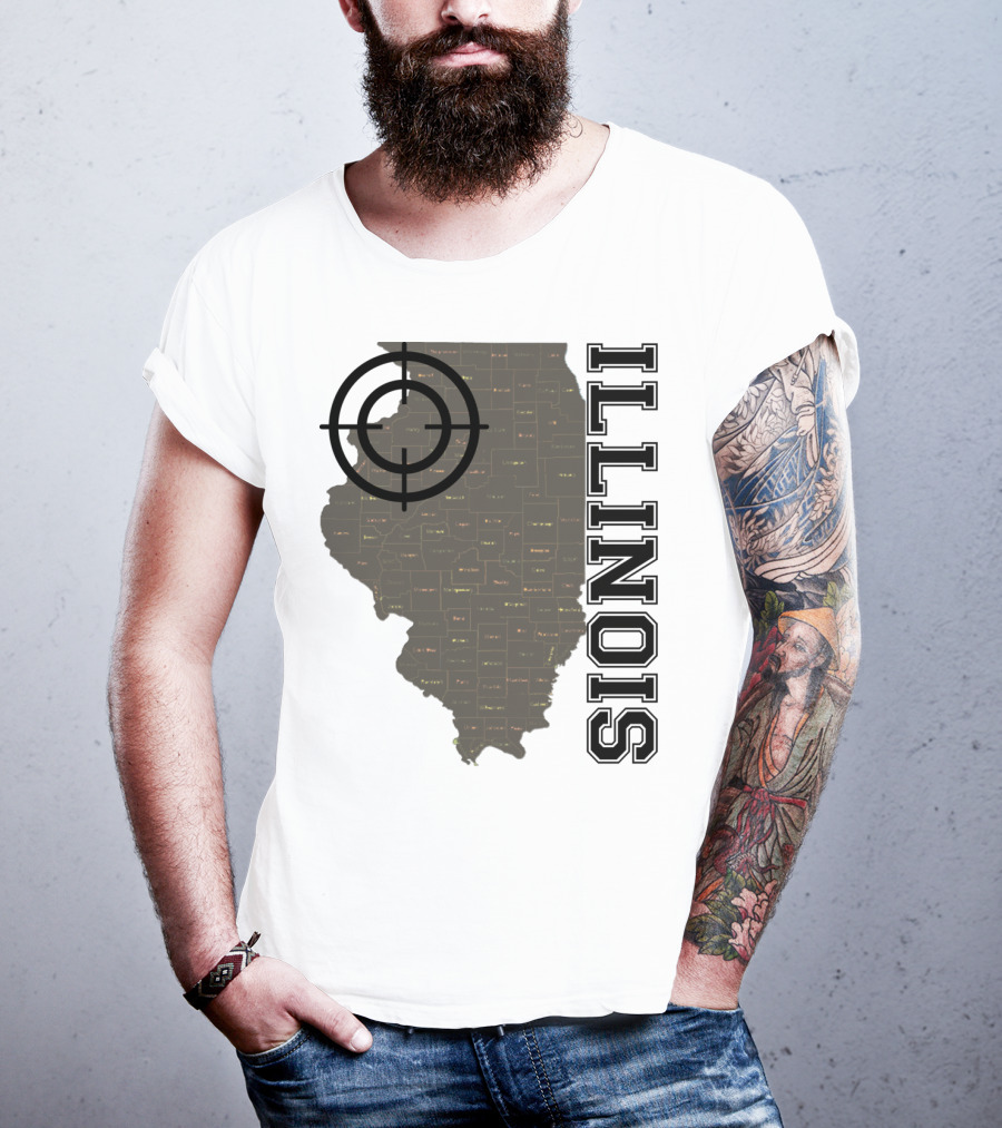 Illinois Maps Vintage Target Classic Fun T-Shirt