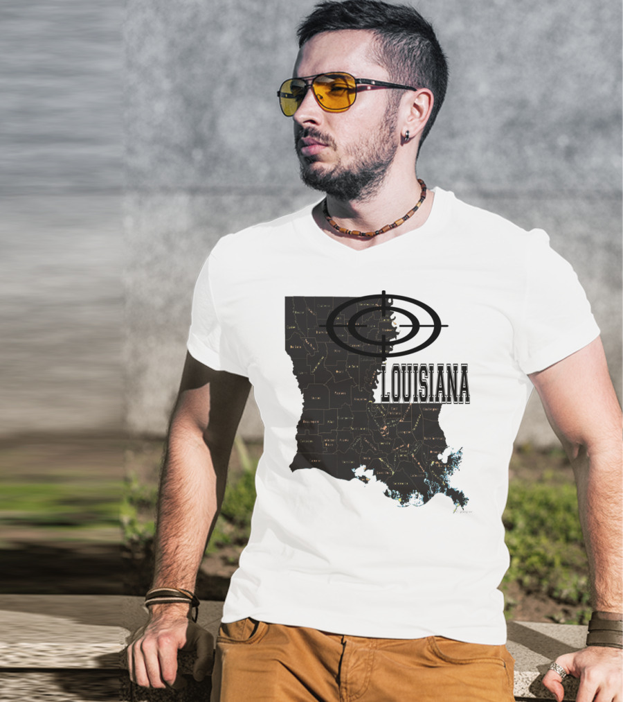 Louisiana Map Overlay Urban Classic T-Shirt