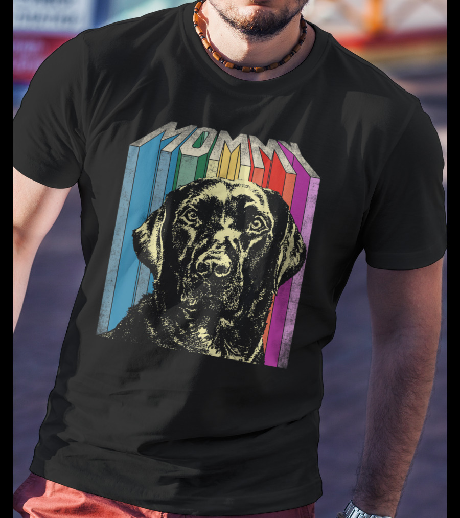 Mommy Labrador Colorful Retro T-Shirt