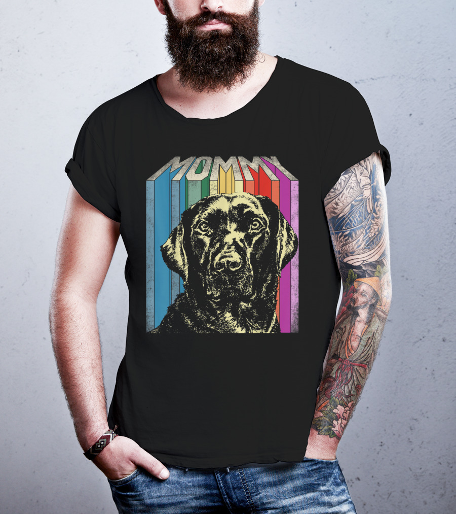 Mommy Labrador Colorful Retro T-Shirt