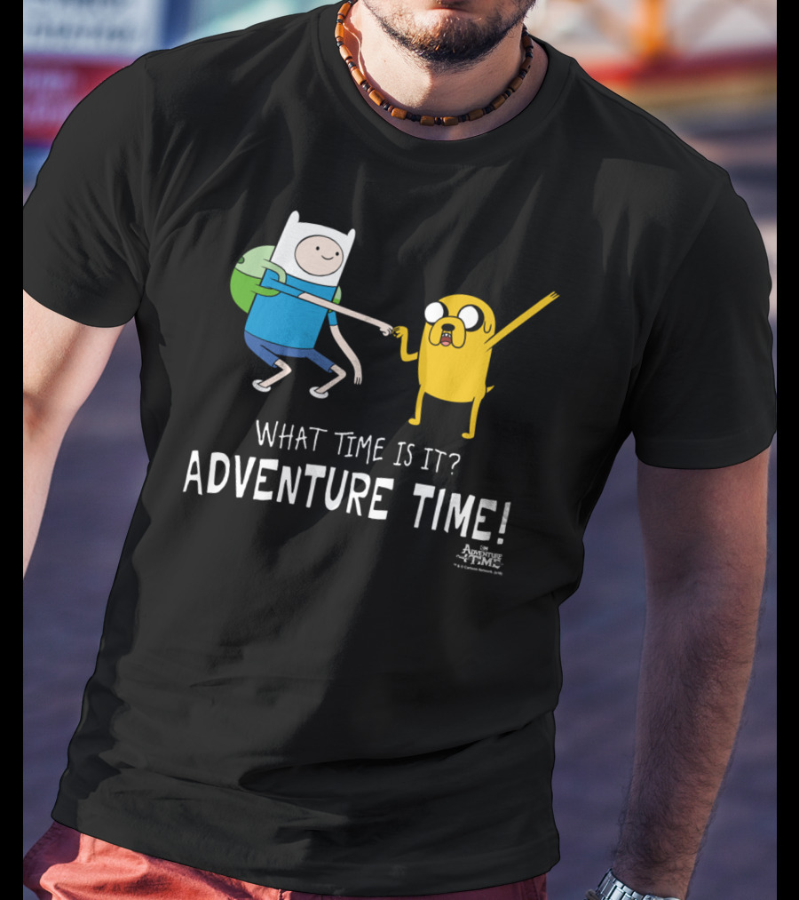Adventure Time Finn And Jake What Time Is It Fist Bump T-Shirt