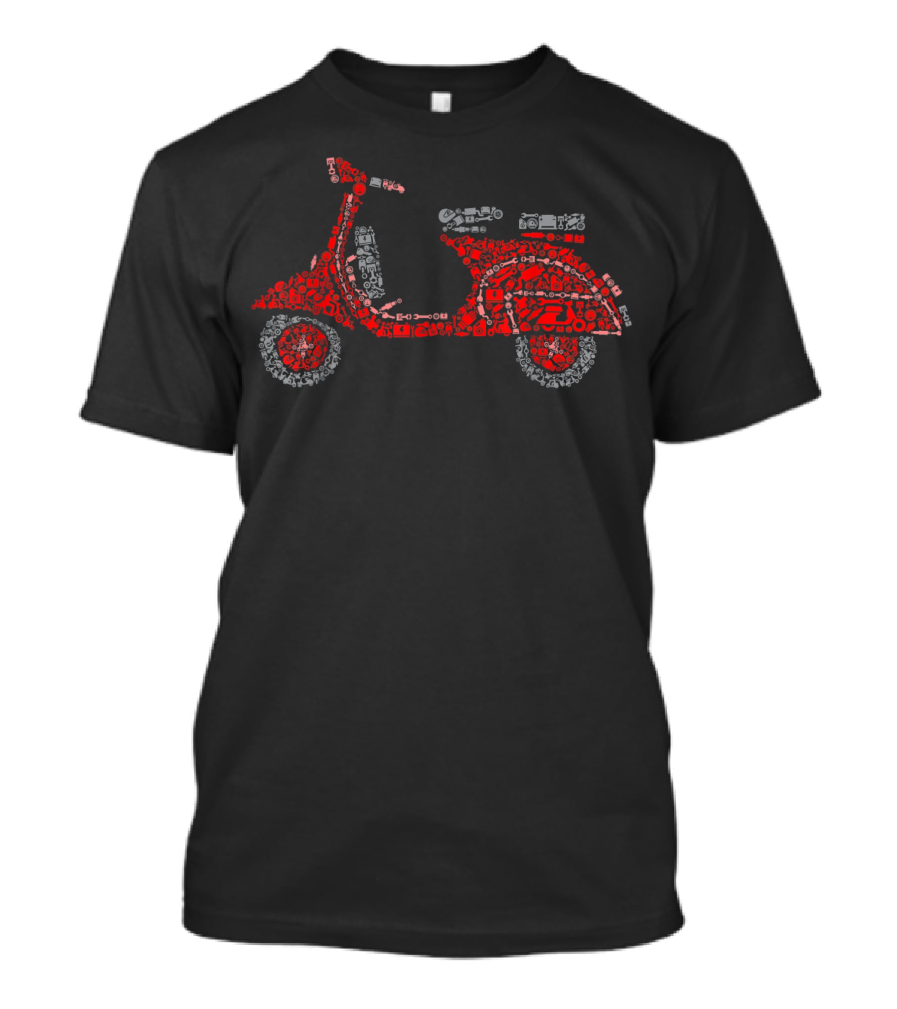 Battery Oil Key Meter Wrench Tools Red Scooter T-Shirt