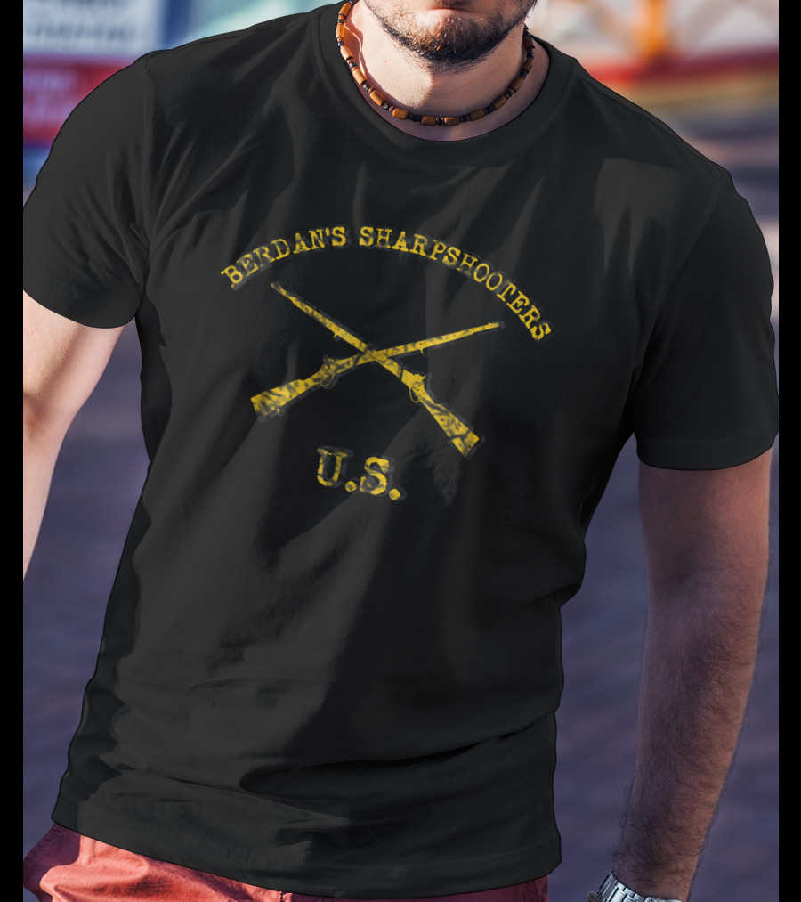 Berdan's Sharpshooters U.S. Civil War Iconic Crossed Rifles T-Shirt