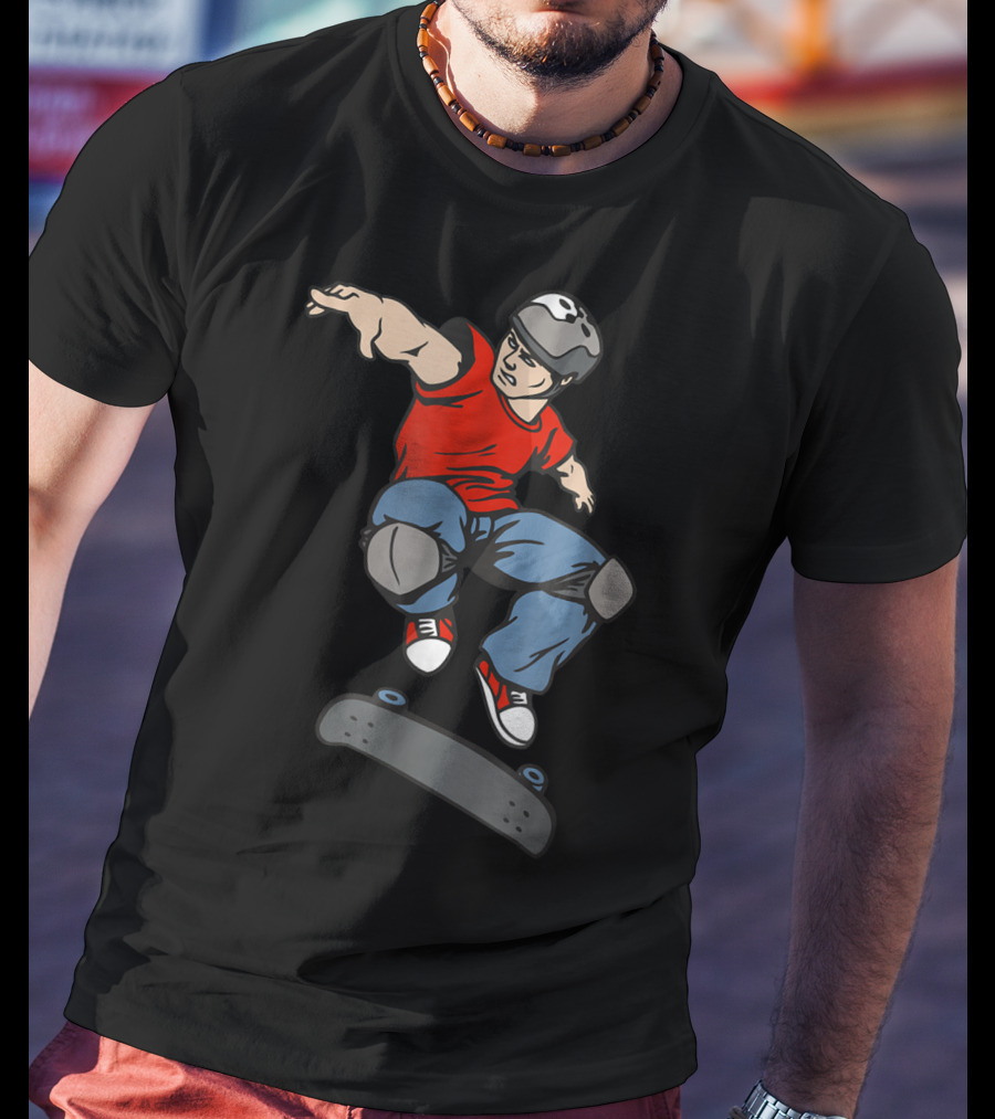 Best Skateboarder Jumping Action Skateboard T-Shirt