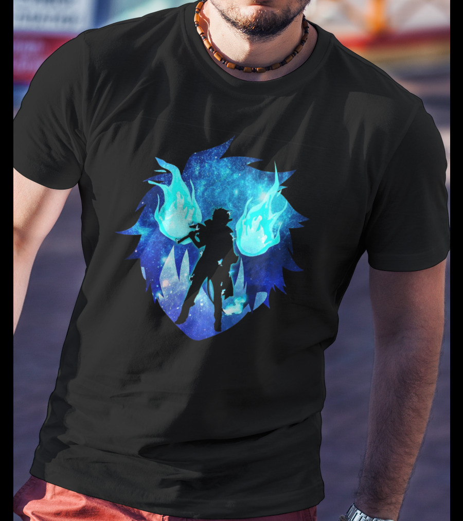 Blue Flames Ao No Anime Exorcist T-Shirt