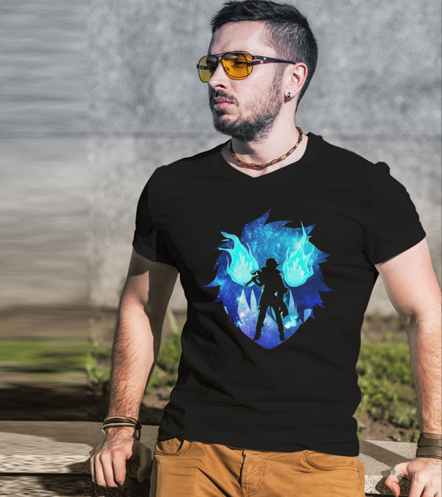 Blue Flames Ao No Anime Exorcist T-Shirt