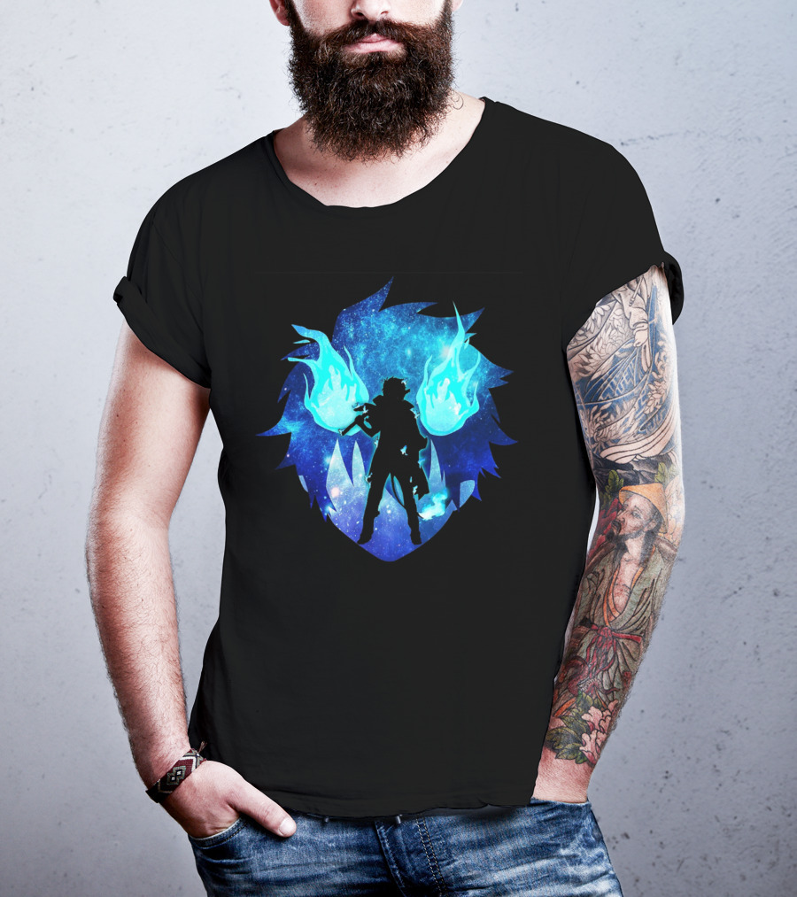 Blue Flames Ao No Anime Exorcist T-Shirt