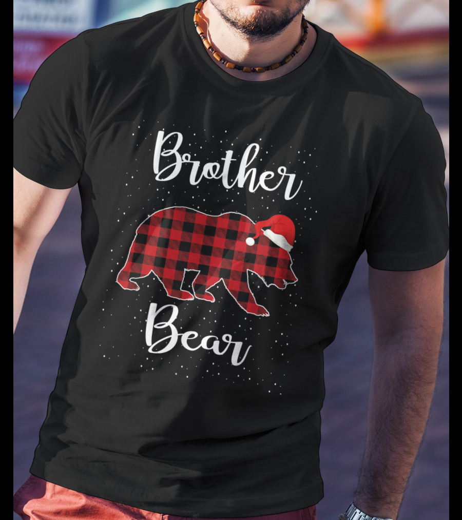 Brother Bear Christmas Plaid Family T-Shirt