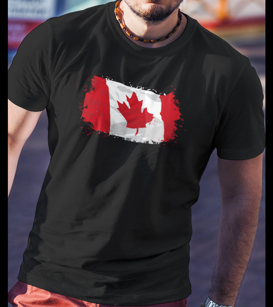 Canada Flag Iconic Maple Leaf Ensign Banner T-Shirt