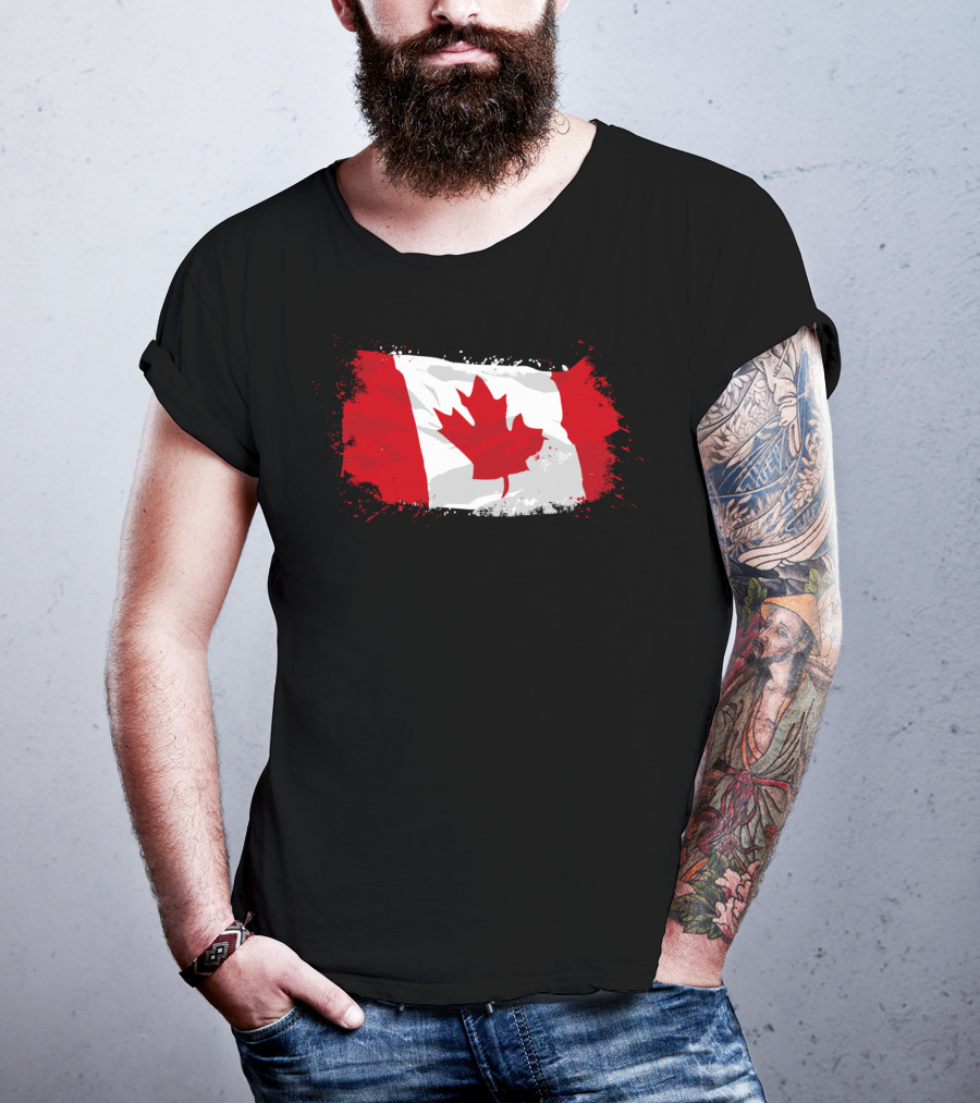 Canada Flag Iconic Maple Leaf Ensign Banner T-Shirt