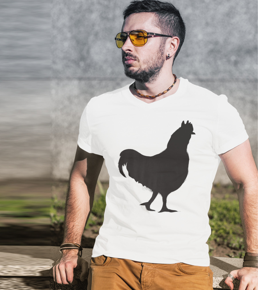 Chicken Poultry Silhouette Icon T-Shirt