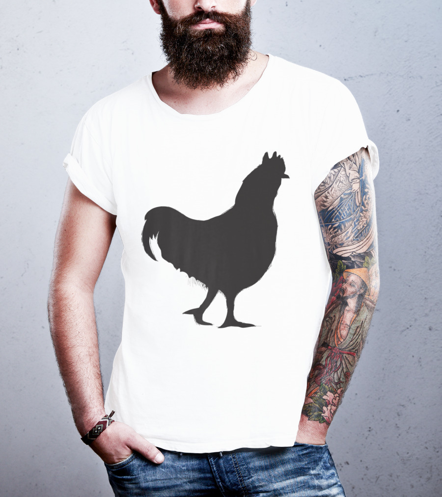 Chicken Poultry Silhouette Icon T-Shirt