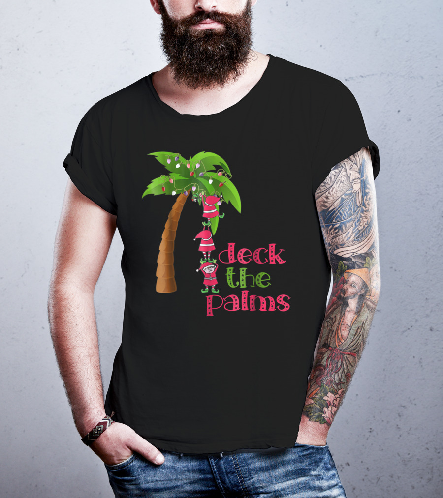 Deck The Palms Christmas In July Beach Cruise T-Shirt