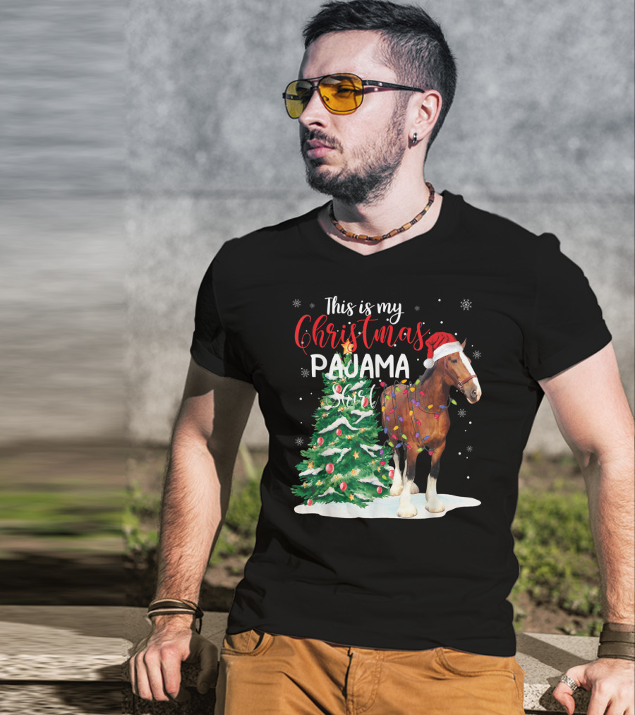 This Is My Christmas Pajama Clydesdale Horse T-Shirt