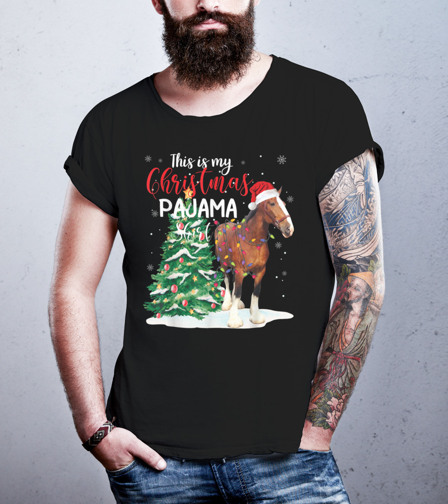 This Is My Christmas Pajama Clydesdale Horse T-Shirt