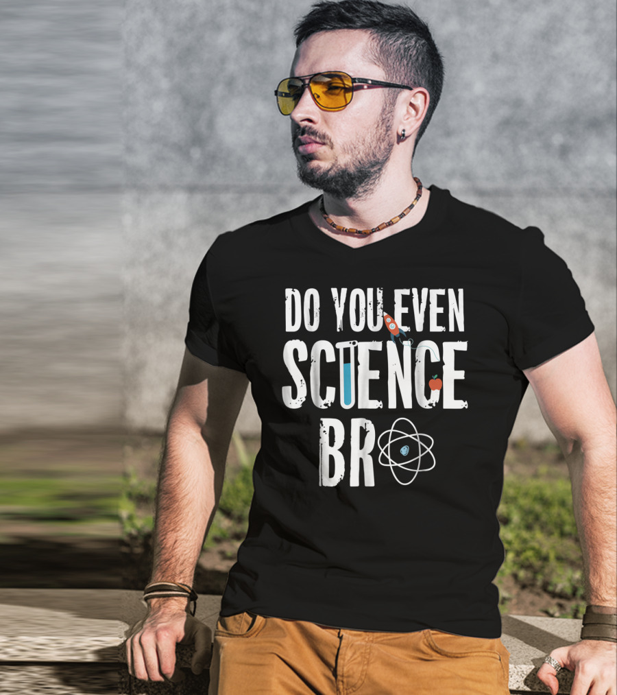 Do You Even Science Bro Rocket Atom Beaker Apple T-Shirt