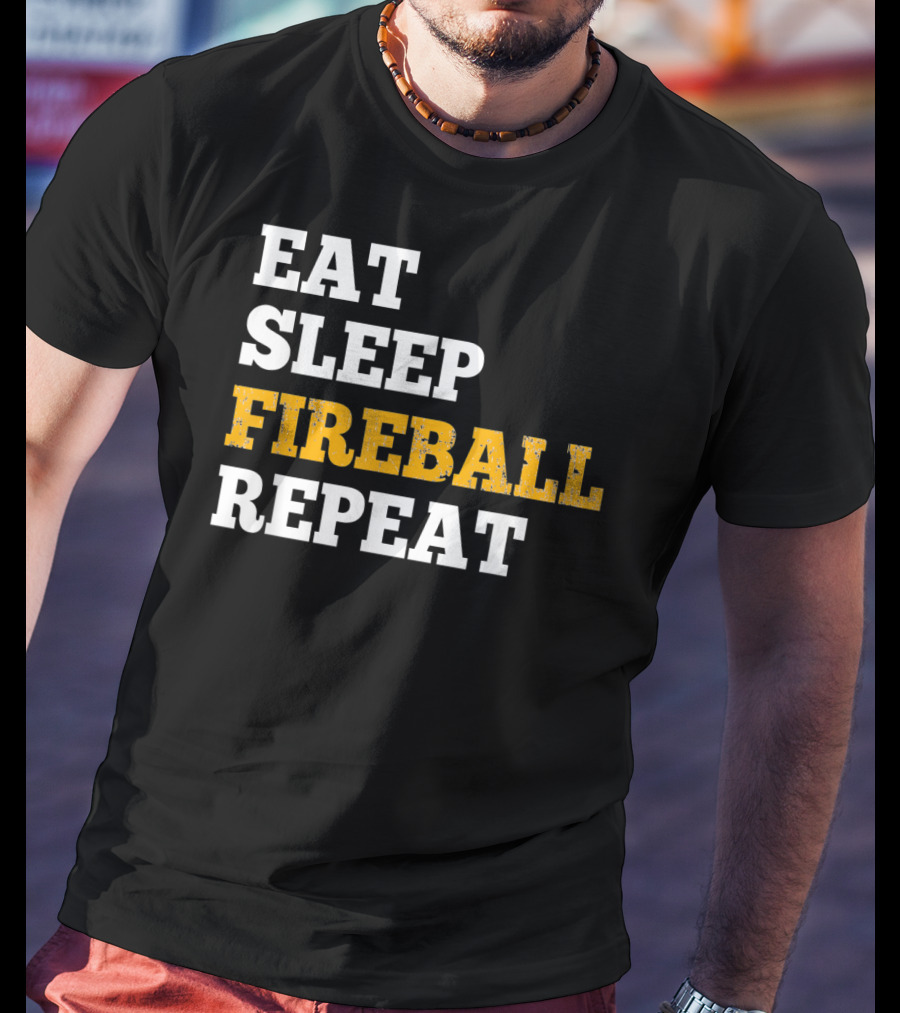 Eat Sleep Fireball Repeat RPG Gamers Gamers T-Shirt
