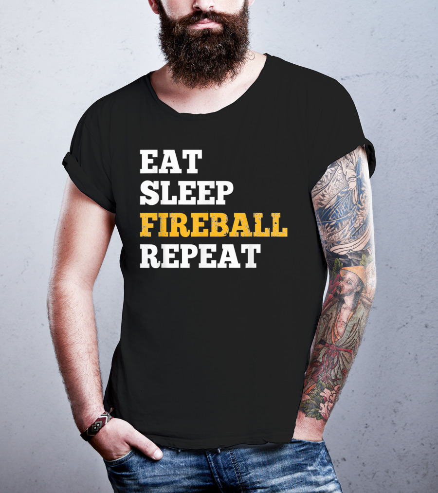 Eat Sleep Fireball Repeat RPG Gamers Gamers T-Shirt