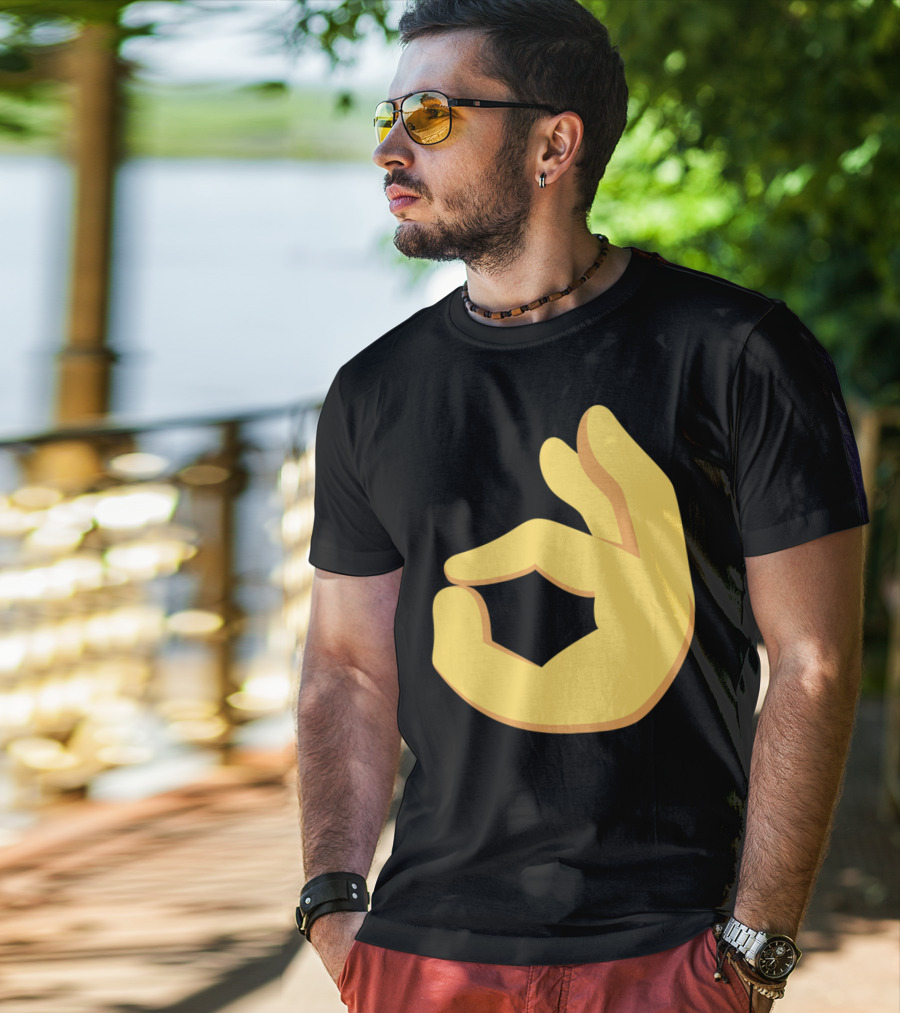 Emoji Ok Hand Sign Okay Yes Dank T-Shirt