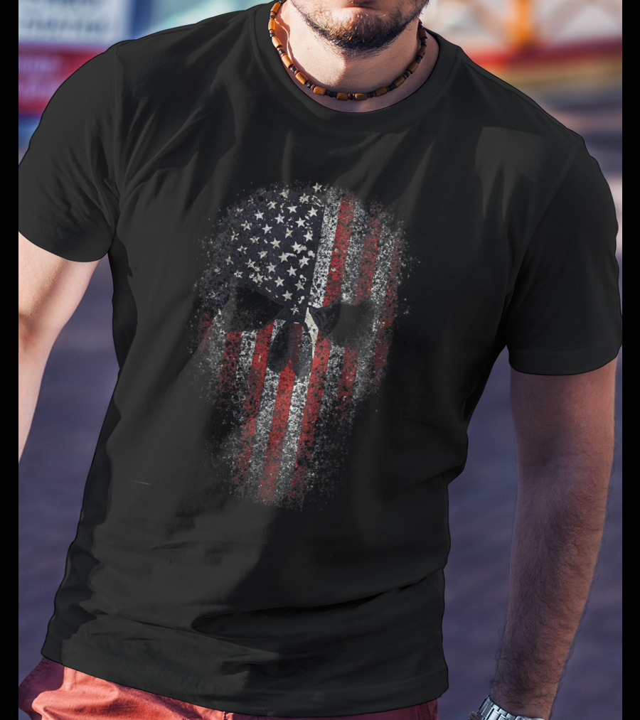 Epic USA Military American Skull Flag Patriot T-Shirt