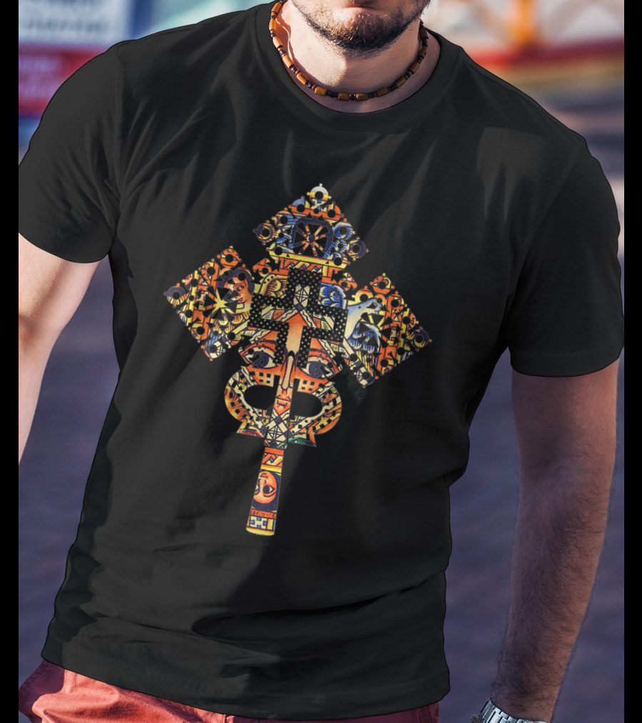 Ethiopian Christian Symbolism Christ In Glory Cross T-Shirt