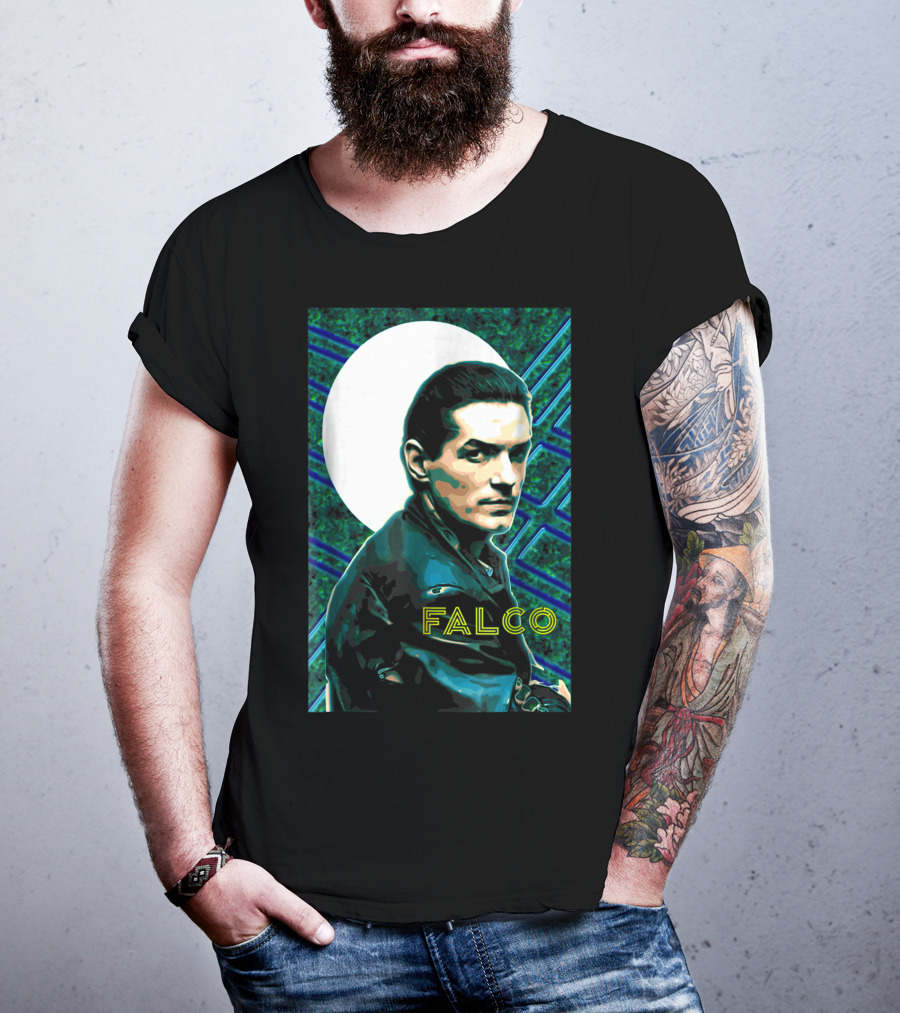 Falco Art Deco Retro Style Portrait T-Shirt