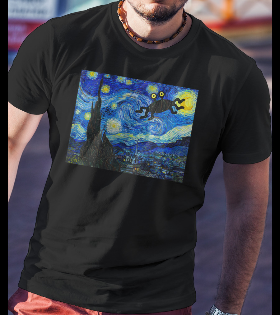 Fsm Flying Spaghetti Monster Pastafarian Starry Night T-Shirt