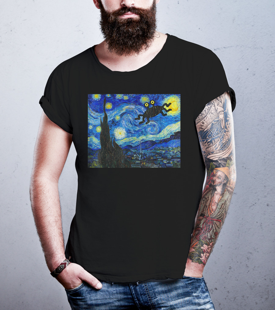 Fsm Flying Spaghetti Monster Pastafarian Starry Night T-Shirt