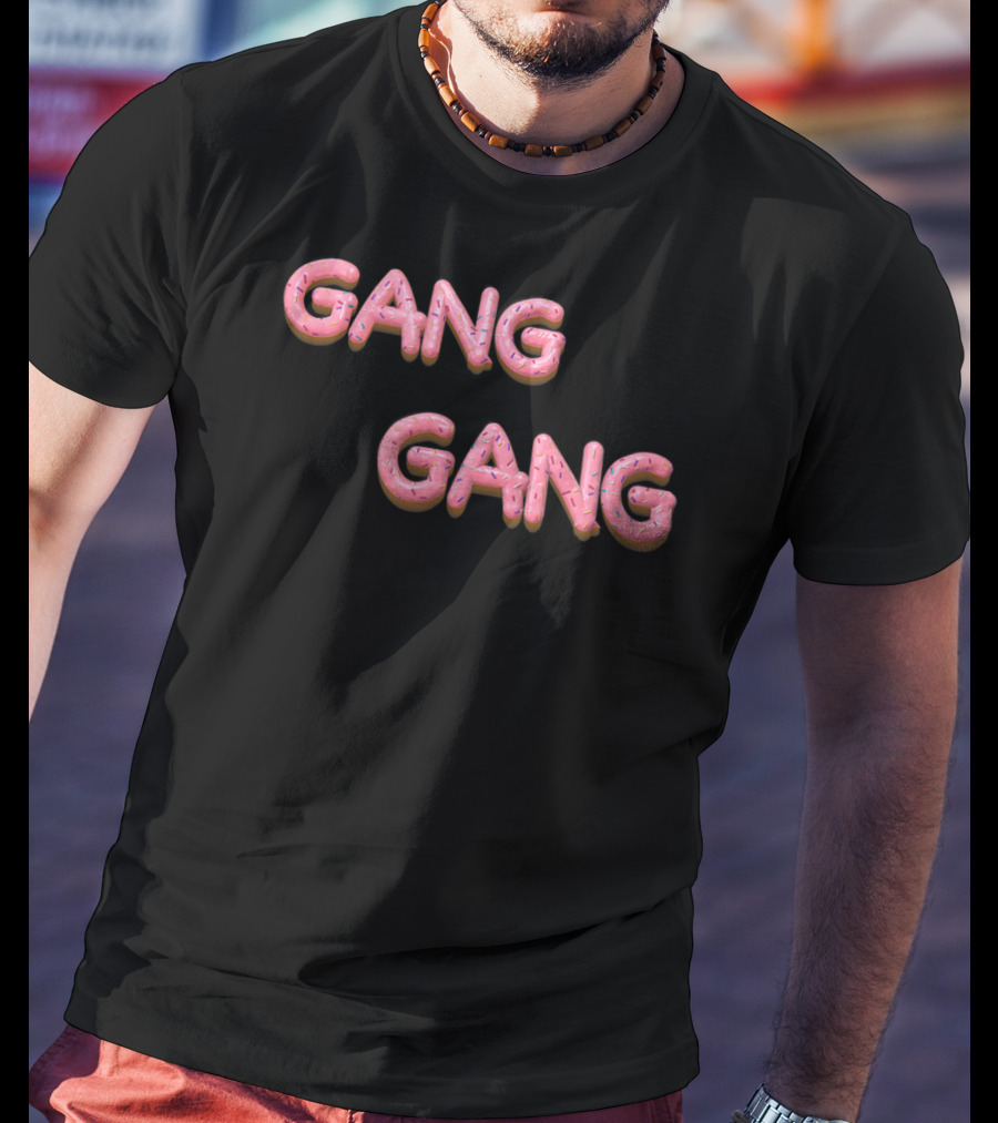Gang Gang Pink Donut Font With Sprinkles T-Shirt