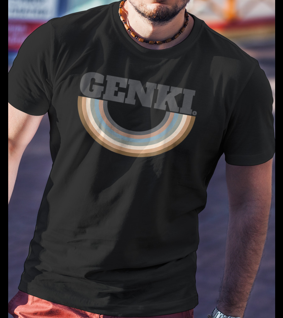 Genki Retro Styled Upside Down Rainbow T-Shirt