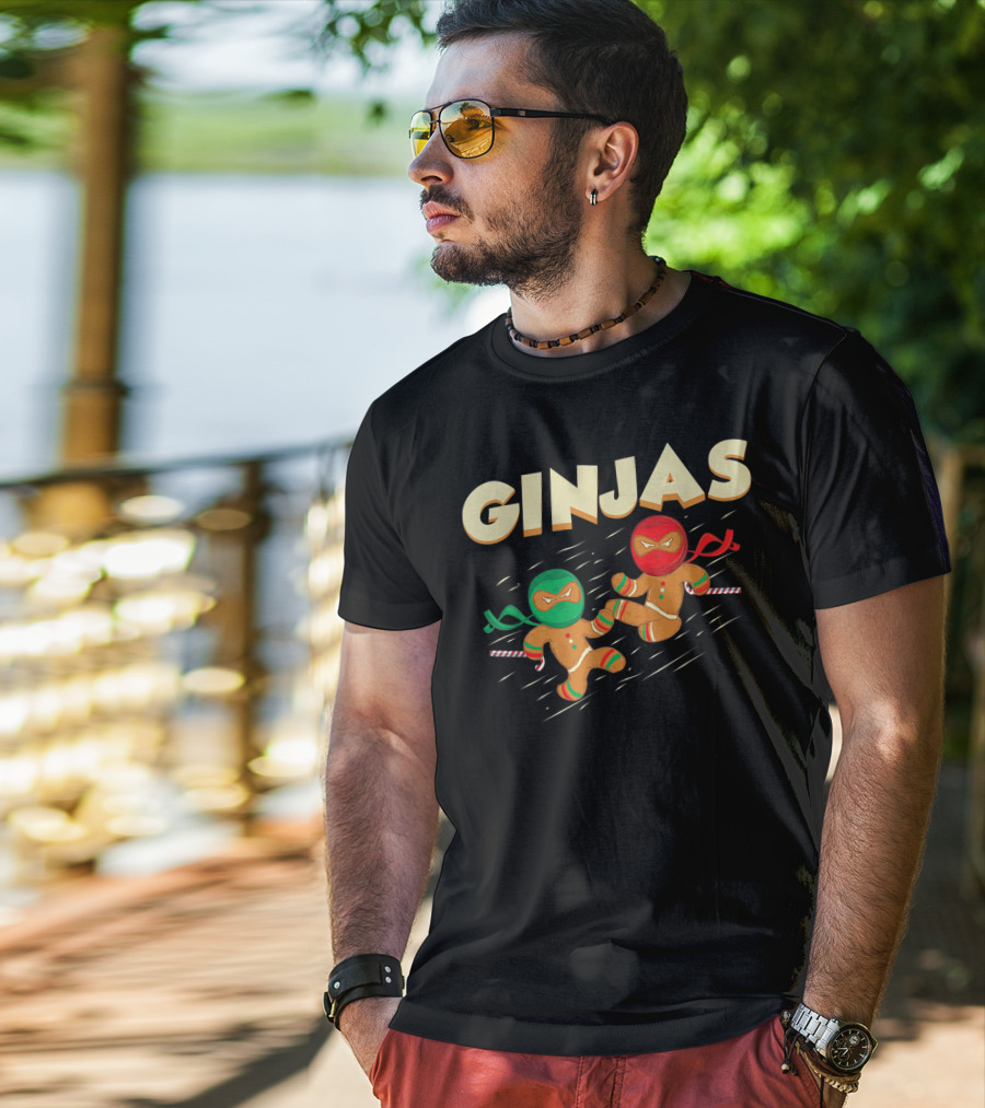 Ginjas Ninja Gingerbread Warriors T-Shirt