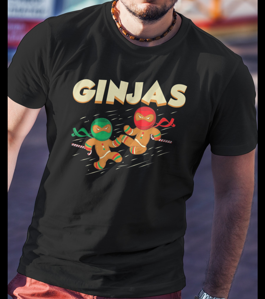 Ginjas Ninja Gingerbread Warriors T-Shirt
