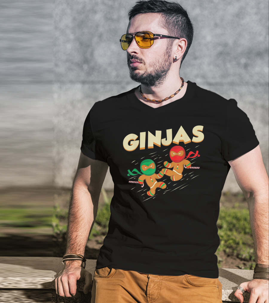 Ginjas Ninja Gingerbread Warriors T-Shirt