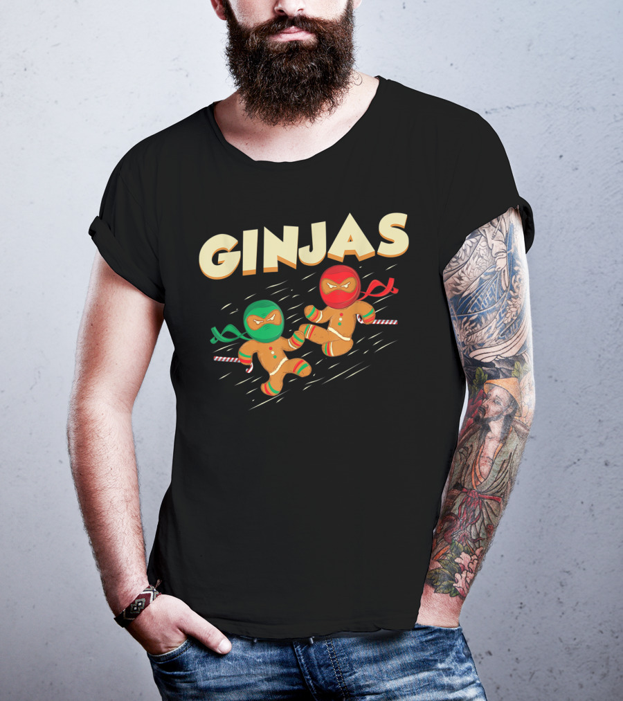 Ginjas Ninja Gingerbread Warriors T-Shirt