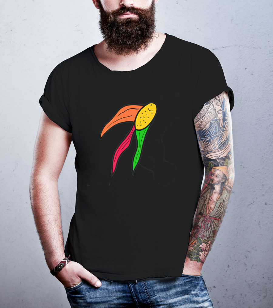 Goldfish Corn Fusion In Vibrant Colors T-Shirt