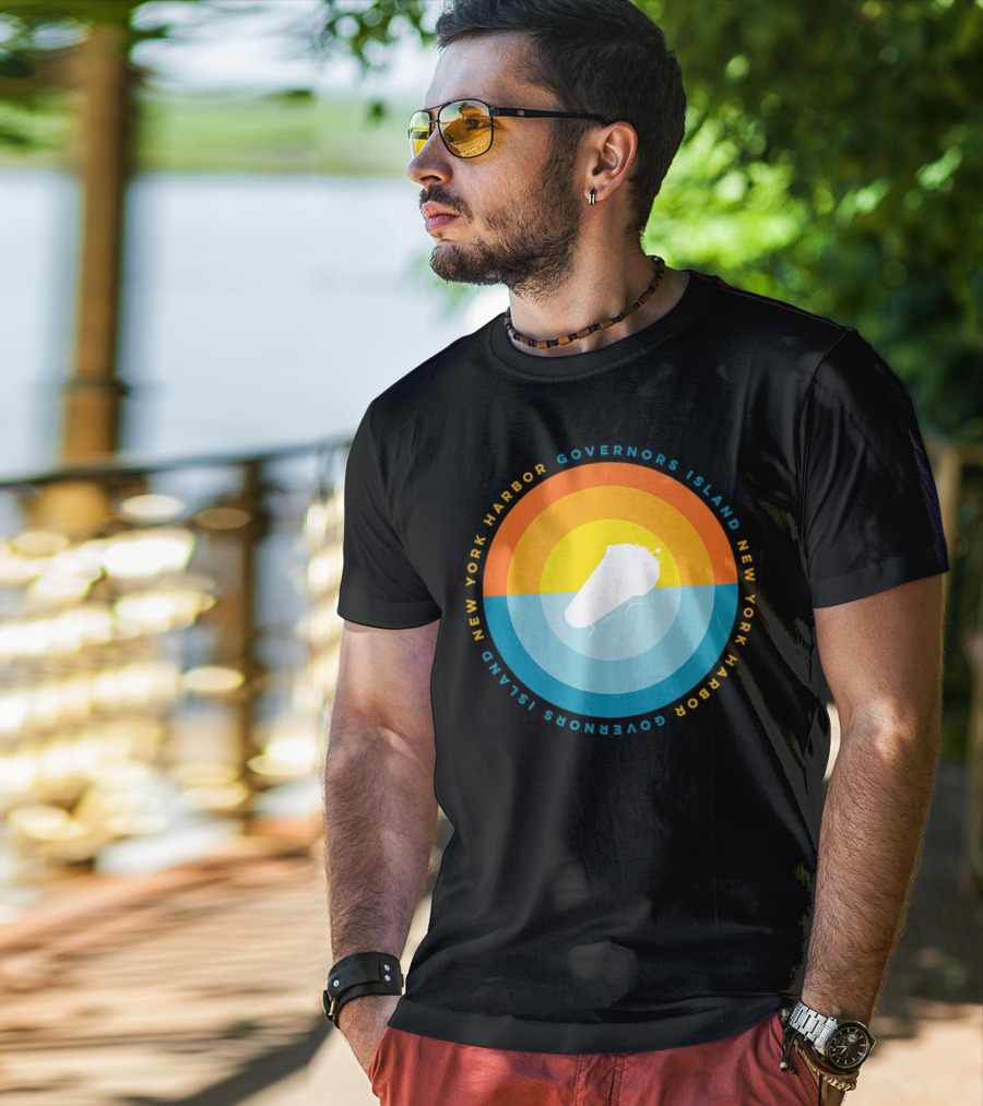 Governors Island New York Harbor Sunset T-Shirt