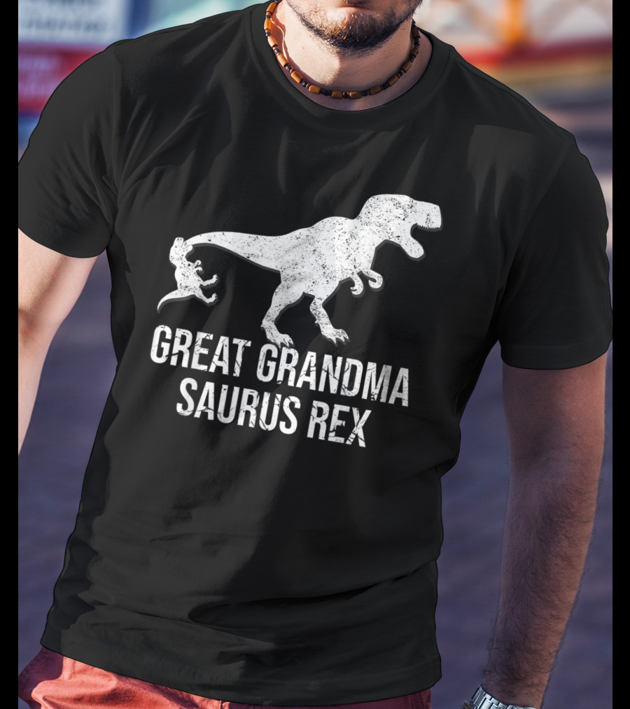 Great Grandma Saurus Rex Funny Grandma T-Rex Dinosaur T-Shirt