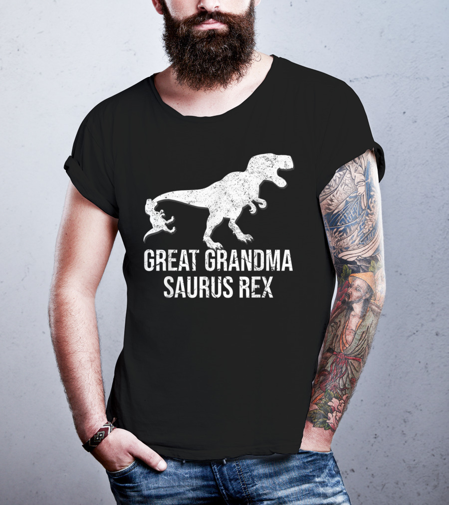 Great Grandma Saurus Rex Funny Grandma T-Rex Dinosaur T-Shirt