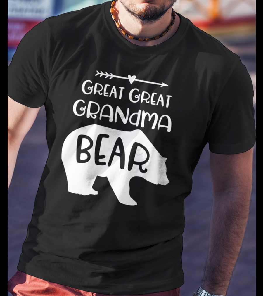 Great Great Grandma Bear Arrow Heart T-Shirt