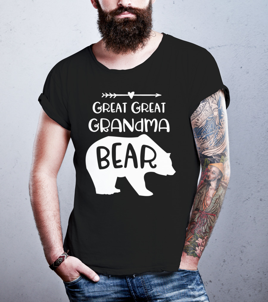 Great Great Grandma Bear Arrow Heart T-Shirt