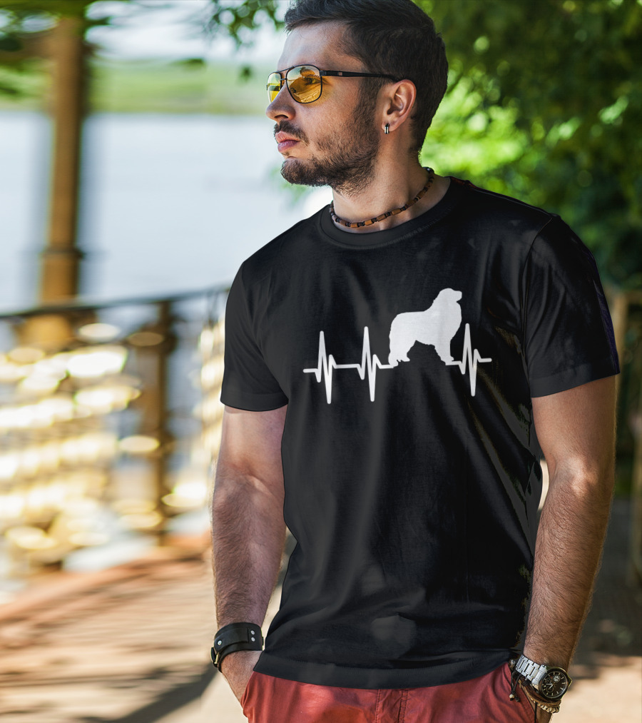 Great Pyrenees Heartbeat Dog Pet EKG Line T-Shirt