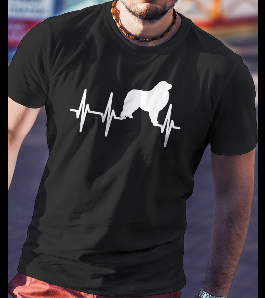 Great Pyrenees Heartbeat Dog Pet EKG Line T-Shirt