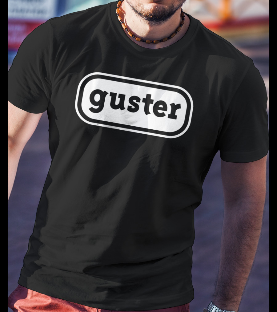 Guster Classic Oval Logo White Background T-Shirt